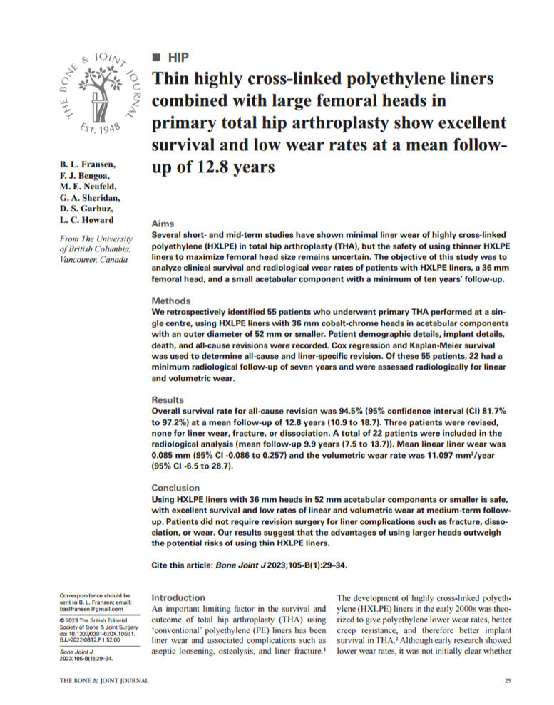 Liner thickness study Liner thickness study
